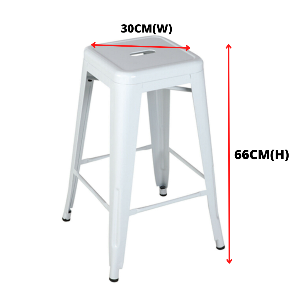 66cm Replica Tolix Metal Cafe Bar Stool Stackable Backless Stools Dining Chairs - Picture 178 of 209