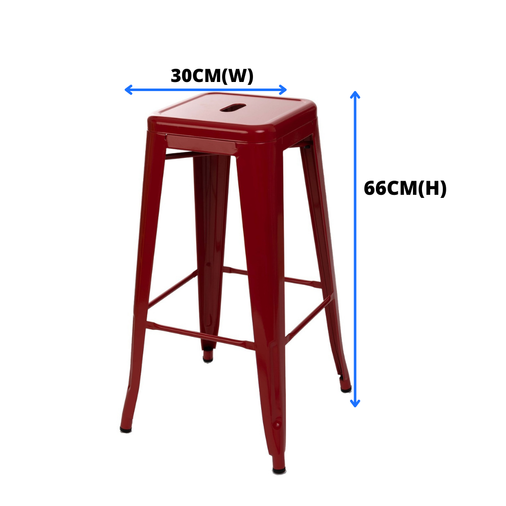 66cm Replica Tolix Metal Cafe Bar Stool Stackable Backless Stools Dining Chairs - Picture 135 of 209