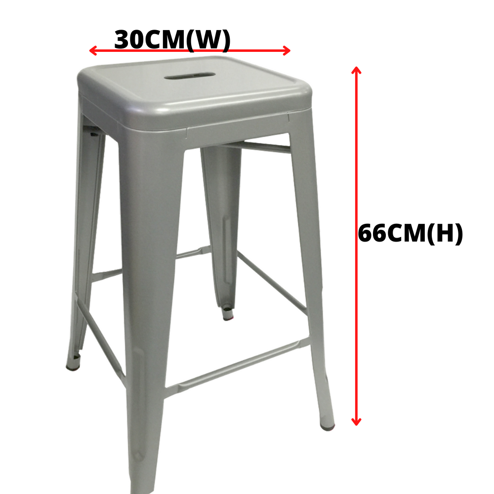 66cm Replica Tolix Metal Cafe Bar Stool Stackable Backless Stools Dining Chairs - Picture 157 of 209