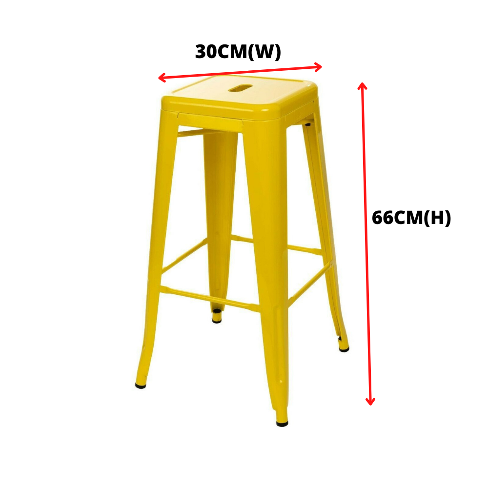 66cm Replica Tolix Metal Cafe Bar Stool Stackable Backless Stools Dining Chairs - Picture 190 of 209