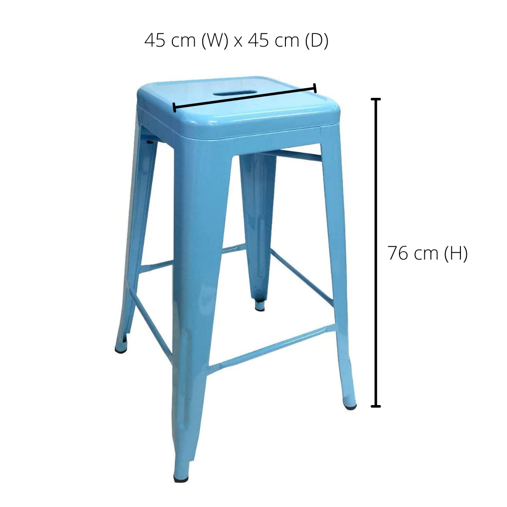76cm Replica Tolix Metal Cafe Bar Stool Stackable Backless Stools Dining Chairs - Picture 43 of 190