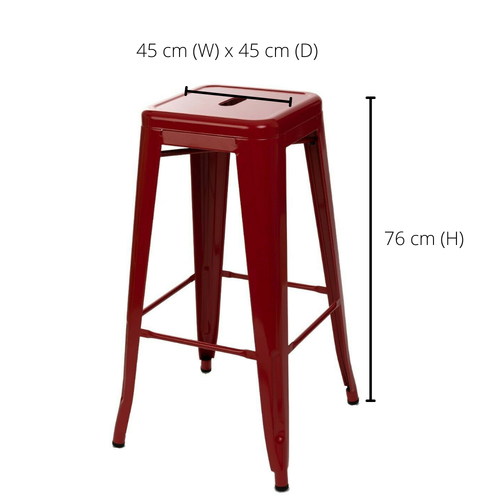 76cm Replica Tolix Metal Cafe Bar Stool Stackable Backless Stools Dining Chairs - Picture 123 of 190