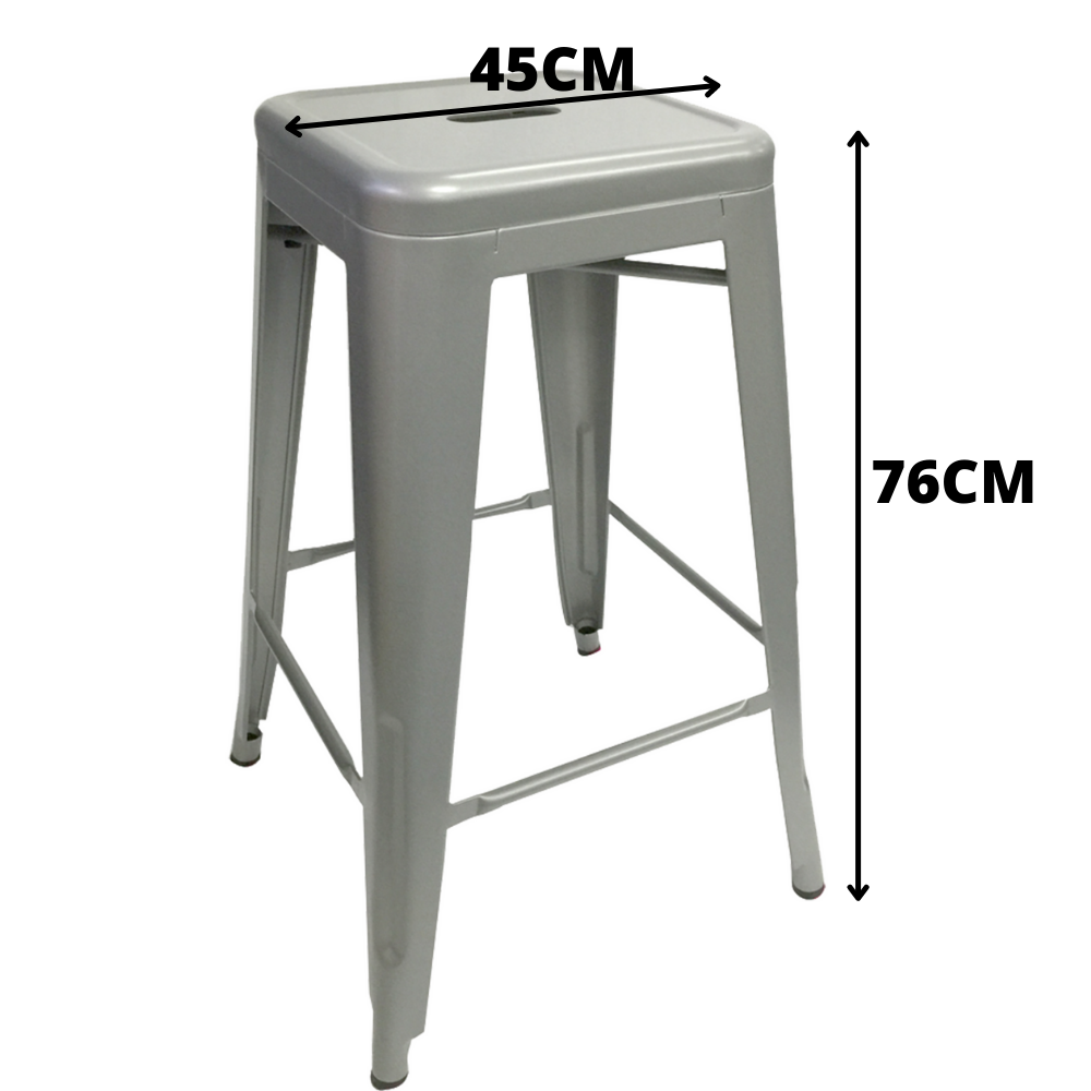 76cm Replica Tolix Metal Cafe Bar Stool Stackable Backless Stools Dining Chairs - Picture 133 of 190