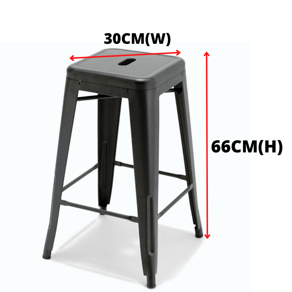 66cm Replica Tolix Metal Cafe Bar Stool Stackable Backless Stools Dining Chairs - Picture 103 of 209