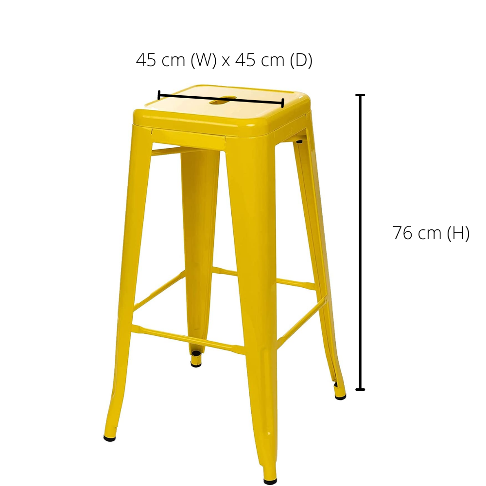 76cm Replica Tolix Metal Cafe Bar Stool Stackable Backless Stools Dining Chairs - Picture 184 of 190
