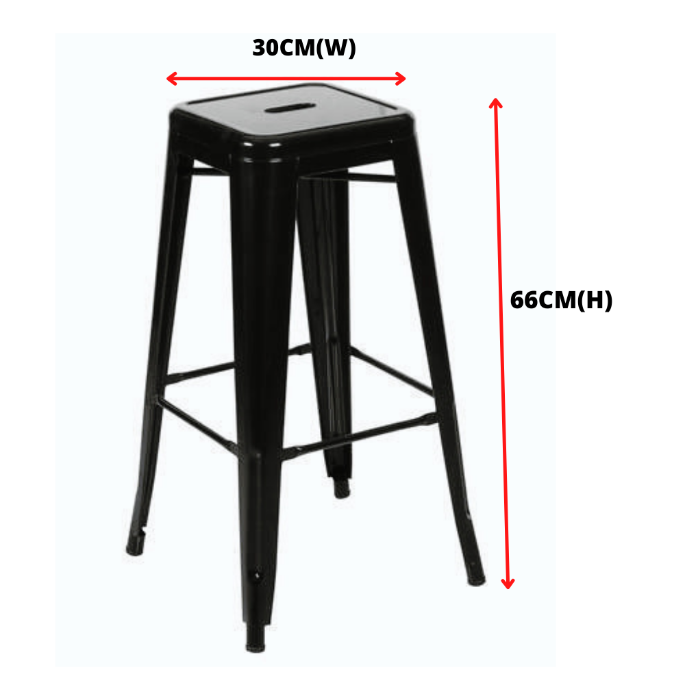 66cm Replica Tolix Metal Cafe Bar Stool Stackable Backless Stools Dining Chairs - Picture 27 of 209