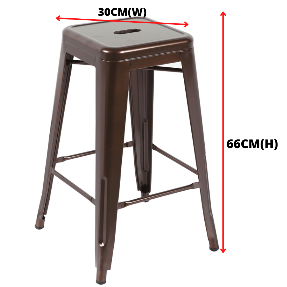 66cm Replica Tolix Metal Cafe Bar Stool Stackable Backless Stools Dining Chairs - Picture 60 of 209