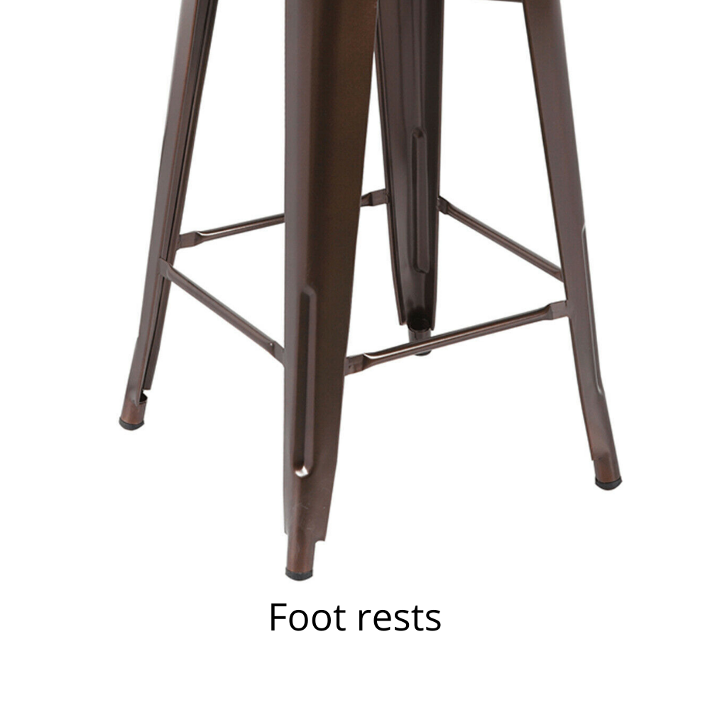 66cm Replica Tolix Metal Cafe Bar Stool Stackable Backless Stools Dining Chairs - Picture 71 of 209