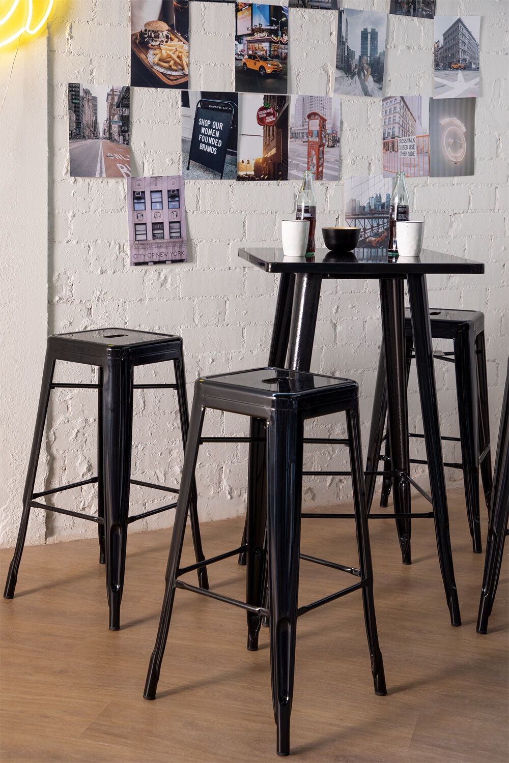 66cm Replica Tolix Metal Cafe Bar Stool Stackable Backless Stools Dining Chairs - Picture 28 of 209