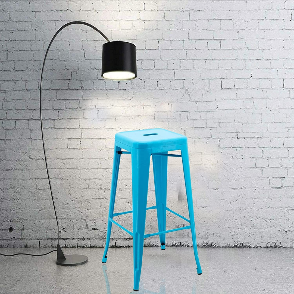 66cm Replica Tolix Metal Cafe Bar Stool Stackable Backless Stools Dining Chairs - Picture 39 of 209
