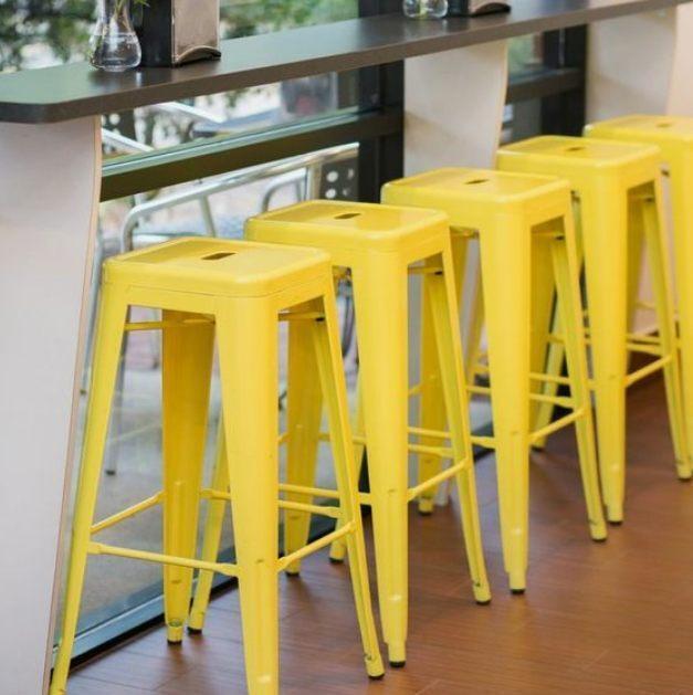 66cm Replica Tolix Metal Cafe Bar Stool Stackable Backless Stools Dining Chairs - Picture 193 of 209