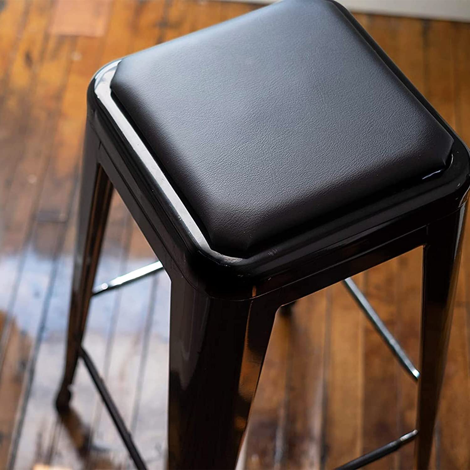 Tolix Stool Magnetic Cushion Pad Removable Faux Leather Pads Stool Cover - Picture 19 of 37