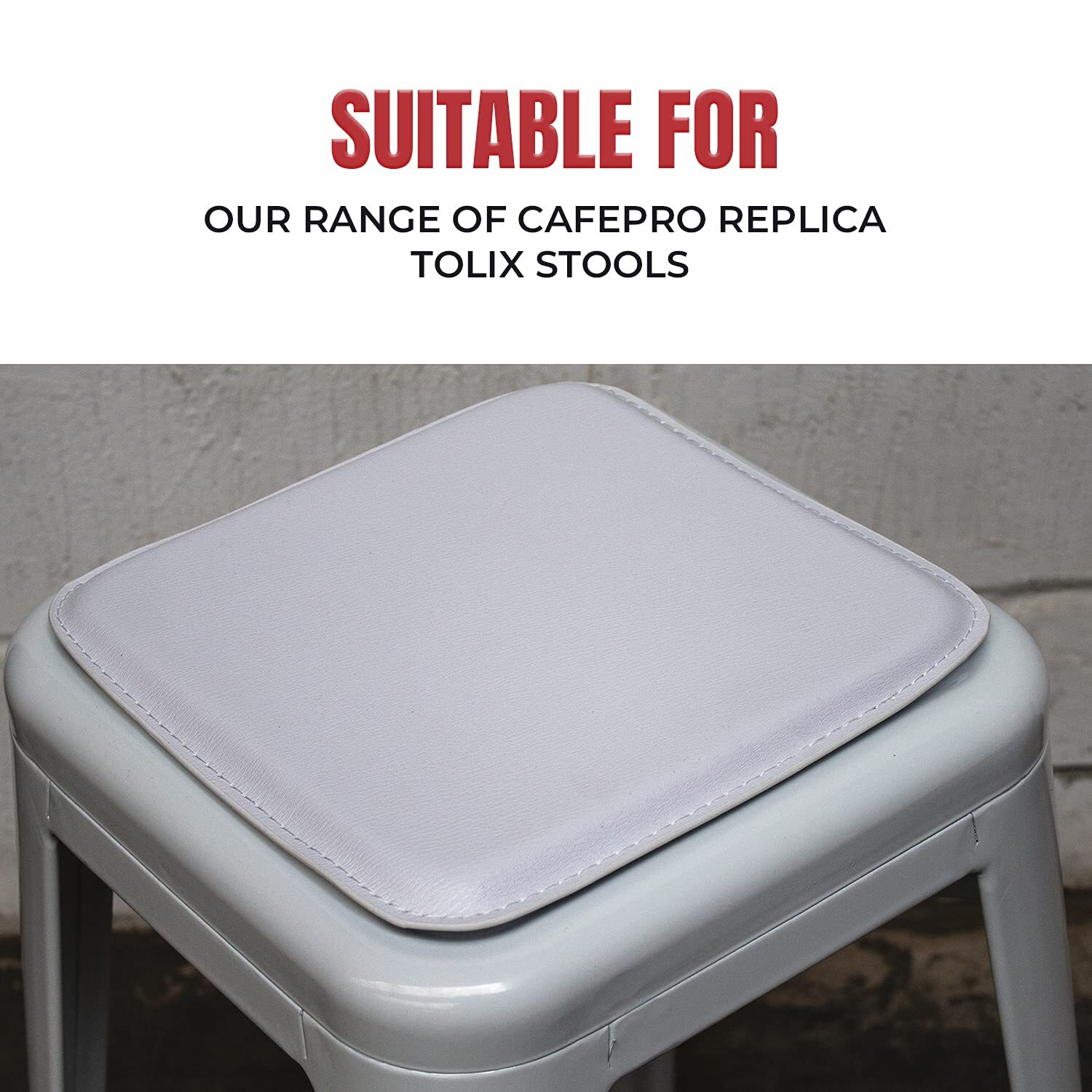 Tolix Stool Magnetic Cushion Pad Removable Faux Leather Pads Stool Cover - Picture 27 of 37