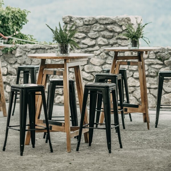 66cm Replica Tolix Metal Cafe Bar Stool Stackable Backless Stools Dining Chairs - Picture 18 of 209