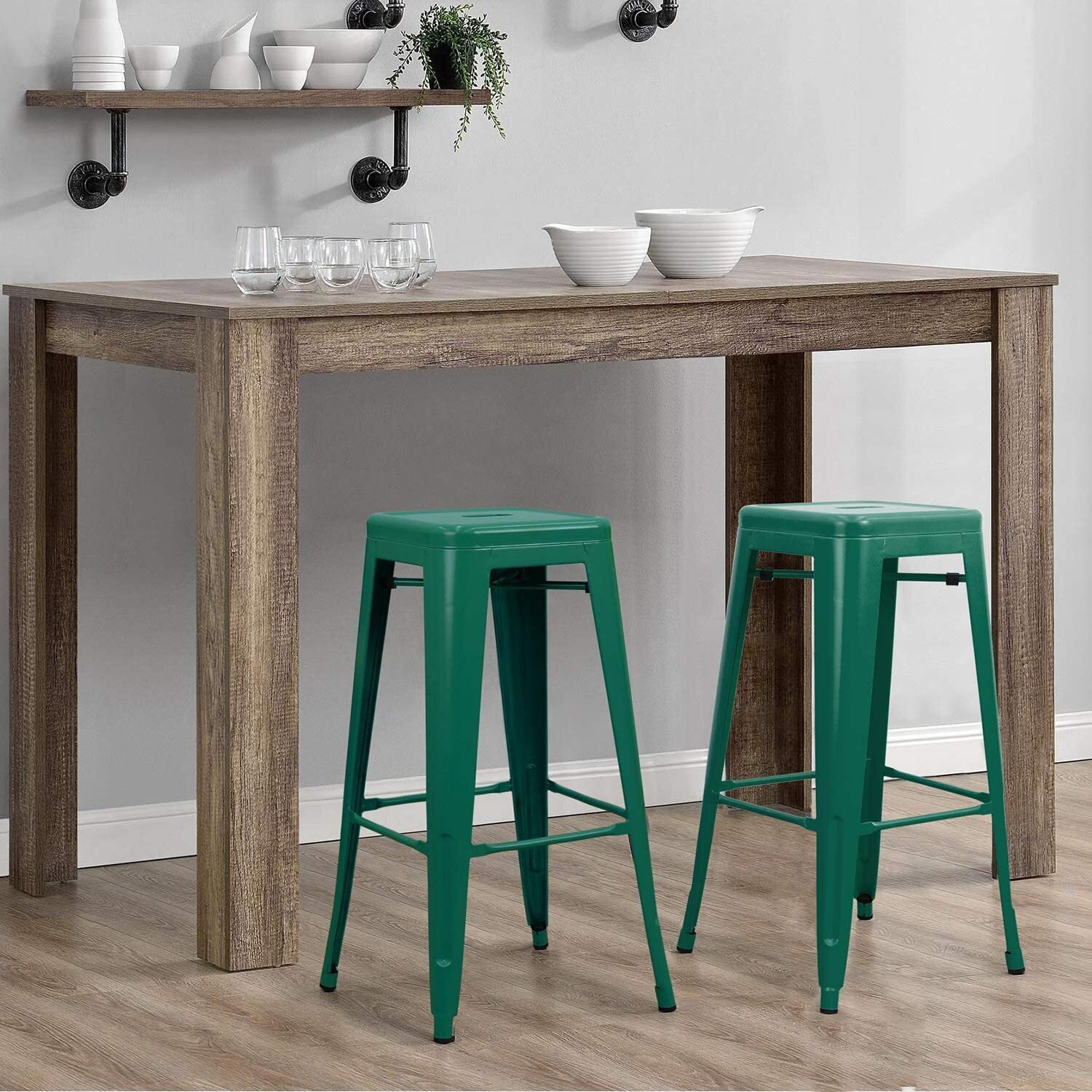 66cm Replica Tolix Metal Cafe Bar Stool Stackable Backless Stools Dining Chairs - Picture 95 of 209