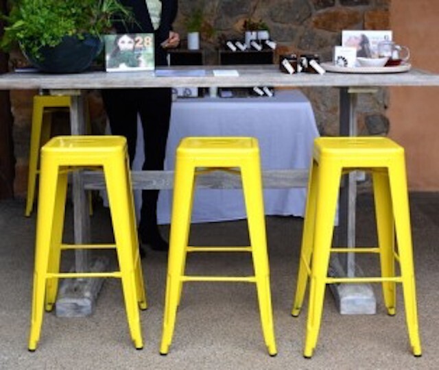 66cm Replica Tolix Metal Cafe Bar Stool Stackable Backless Stools Dining Chairs - Picture 194 of 209