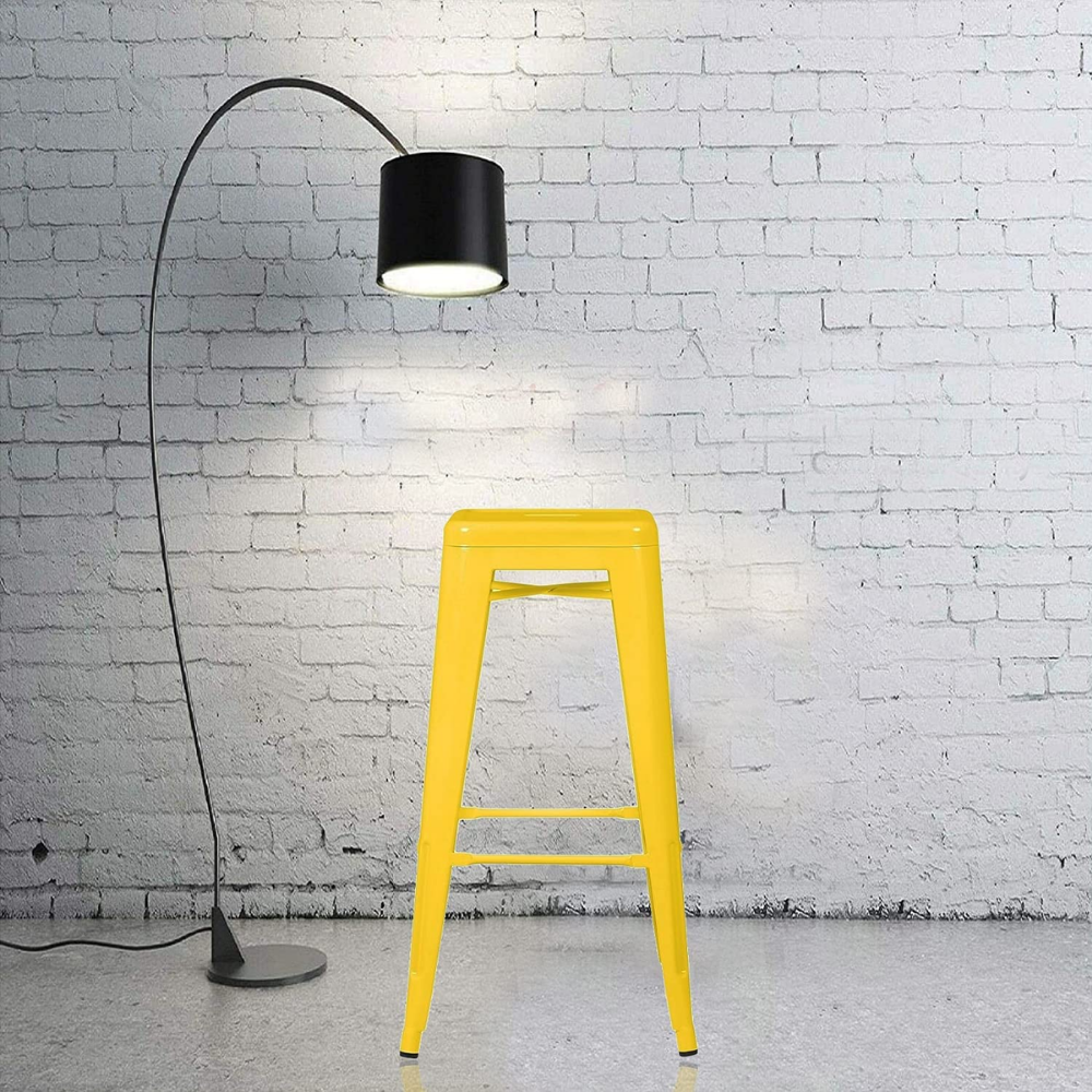 66cm Replica Tolix Metal Cafe Bar Stool Stackable Backless Stools Dining Chairs - Picture 207 of 209