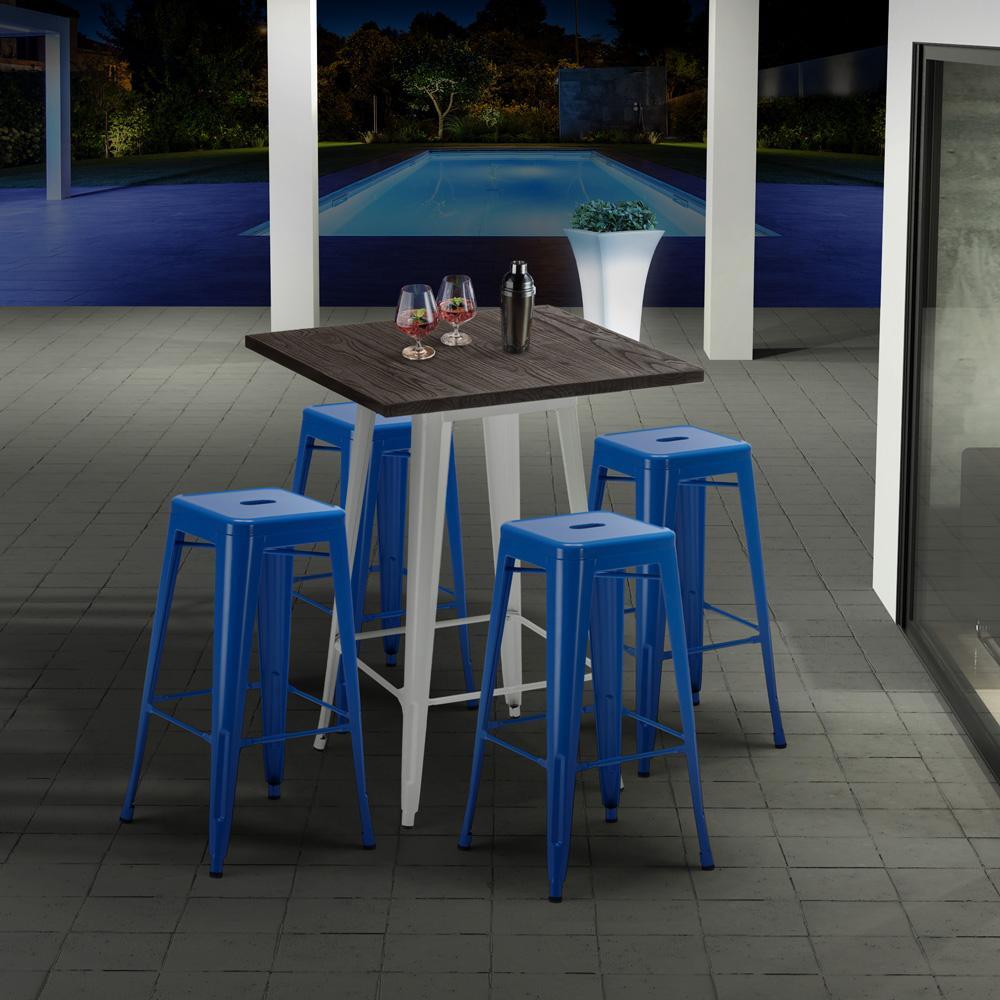76cm Replica Tolix Metal Cafe Bar Stool Stackable Backless Stools Dining Chairs - Picture 49 of 190