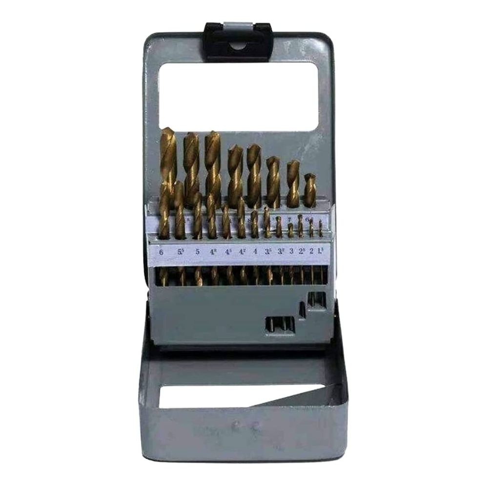 21 Pcs Titanium Coated Drill Bits 