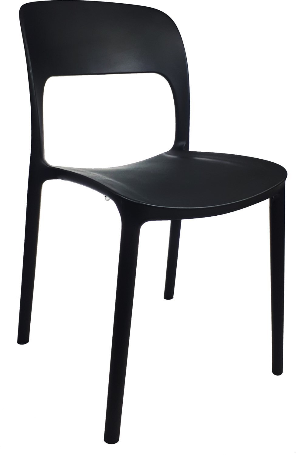 CafePro Gipsy Black Plastic Resin Chair, Polypropylene Easily Stackable, Matt Finish Armless Outdoor Furniture with Extra Durable and Heavy Weight