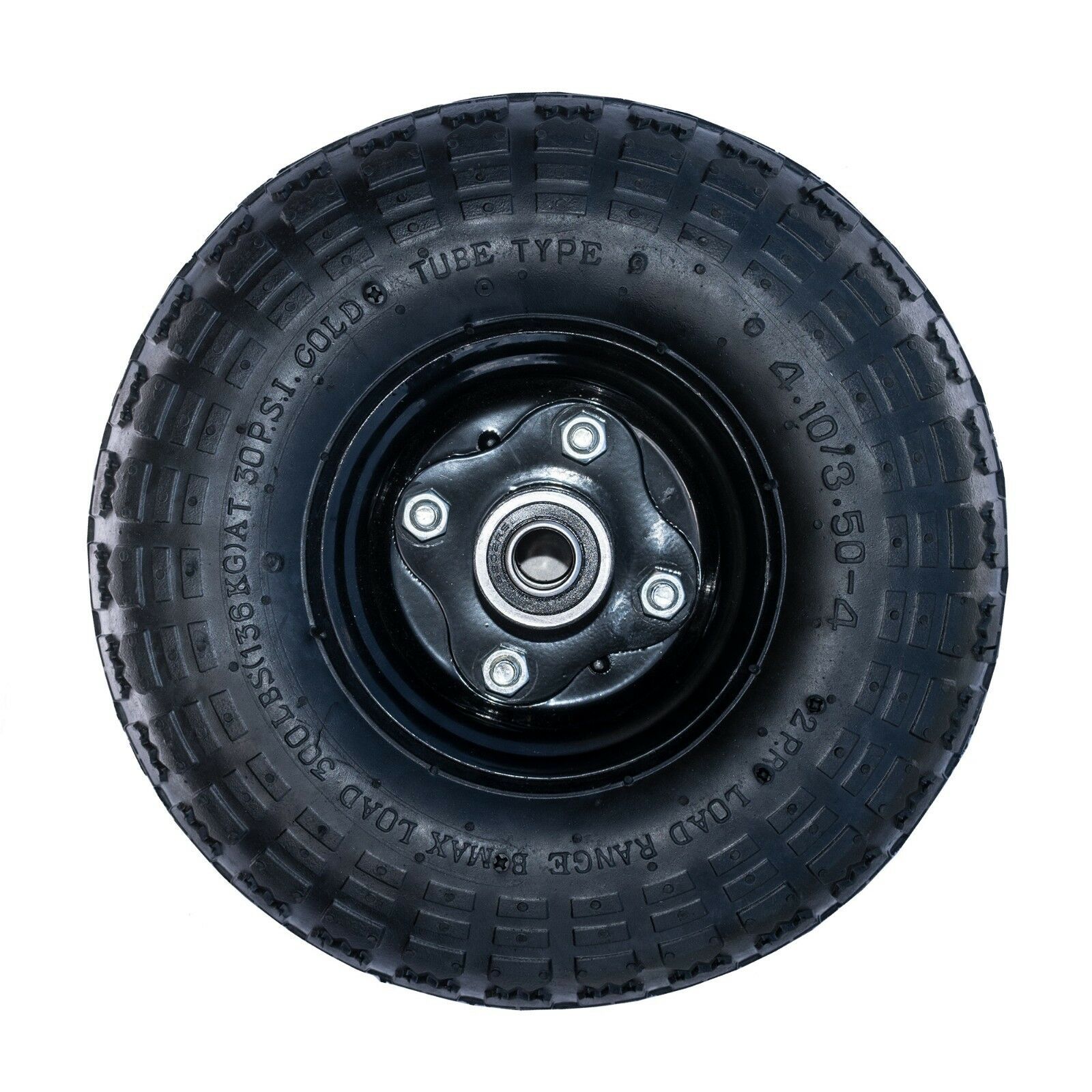 3.50-4 Fits 4 Wheel Rim Sack Truck Wheelbarrow Trolley Tyre & Inner Tube 4.10 