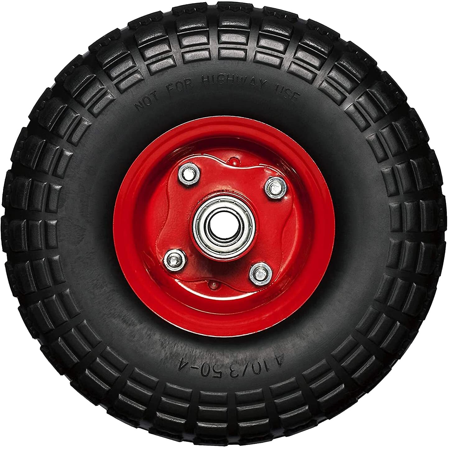 All Purpose Utility Tire Universal Fit Low Profile Flat Free 10” Hand Truck Tires On Wheel UI PRO TOOLS 2 Piece 