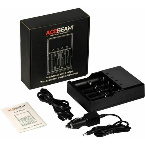 Acebeam Advanced Multi Charger A4 21700 Battery Flashlight Charging LCD Display