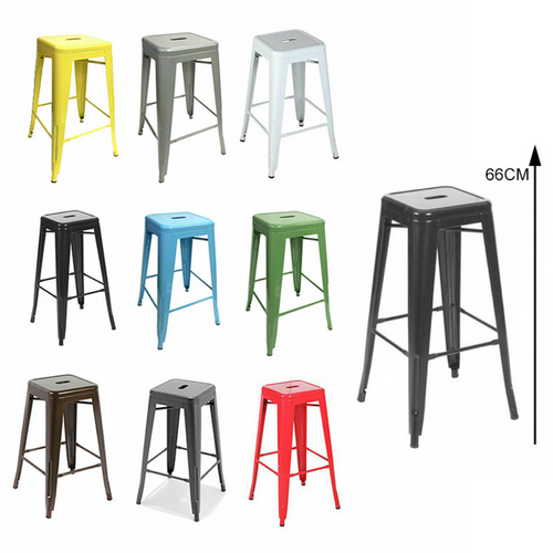 CafePro Tolix Replica Metal Café Bar Stools 66cm, Office Chair, Kitchen, Dining Chair, gaming chair, Vanity Chair, Breakfast Bar Stool
