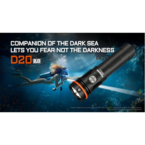 Acebeam D20 Diving Flashlight Rechargeable Super Bright LED Dive Light Torch Max Output 2700 lumens Portable and Durable Mini EDC Flashlight