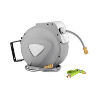 30M Retractable Hose Reel Garden Water Brass Auto Rewind Spray Gun