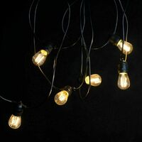 Festoon LED Globe String Lights Outdoor Garden Fairy Retro Warm Light Bulbs 