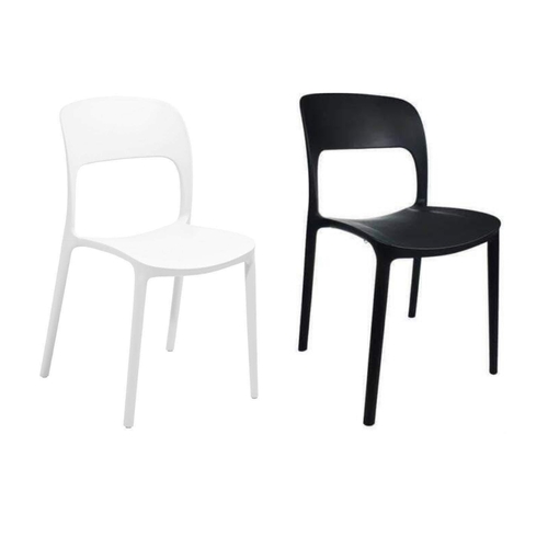CafePro Gipsy Plastic Resin Chair, Polypropylene Easily Stackable, Matt Finish Armless Outdoor Furniture with Extra Durable and Heavy Weight Capacity 