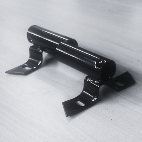 Directly2U Solid Wheelbarrow  Axle Heavy Duty Spare Parts Garden Tool Centre Size 25.4mm of Bracket Kit -Black, Tire Axle Shaft with 2 Piece Brackets 