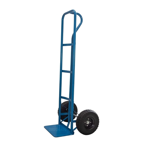 Directly2U 2 Wheel Hand Truck Large Heavy Duty Steel Trolley Cart Maximum Load Capacity 180 Kg- Blue, Transporting Delivery Box of Magazine Cartons
